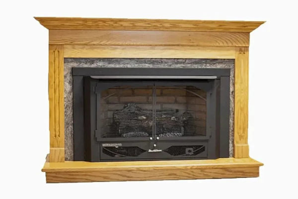 Buck Stove Light Oak Contemporary Mantel For Model 34 Gas Stove
