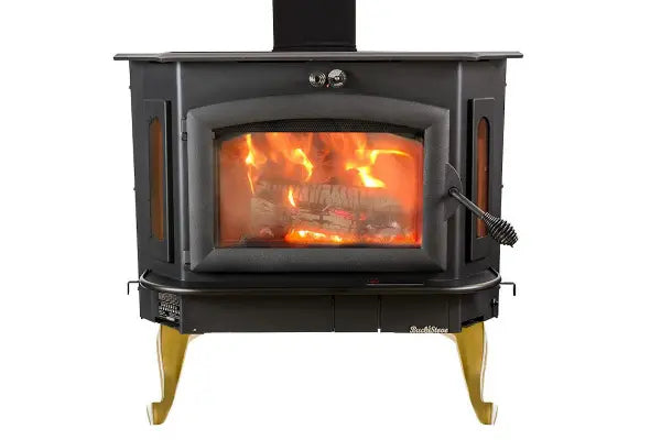 Buck Stove Model 91 Catalytic Wood Stove With Blower, Ash Tray & Black Door