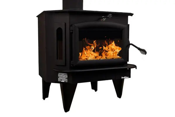 Buck Stove Model 91 Catalytic Wood Stove With Blower, Ash Tray & Black Door