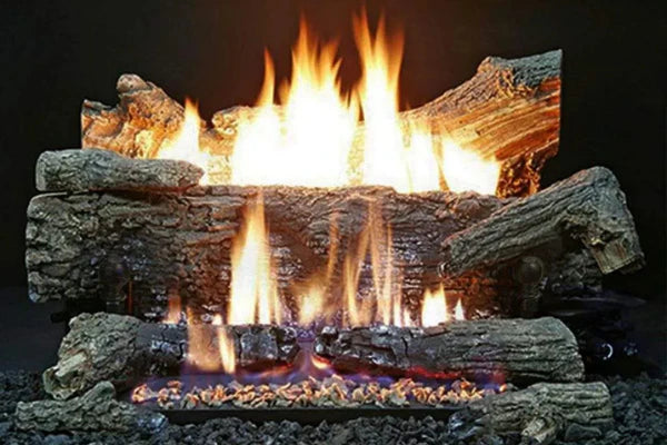 Buck Stove Ember Vision Series EV200 Ceramic Oak Vent Free Propane Logs