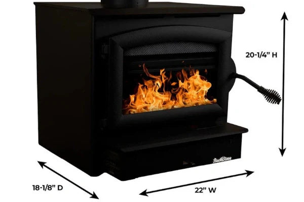 Buck Stove Model 21 Non-Catalytic Wood Stove With Black Door