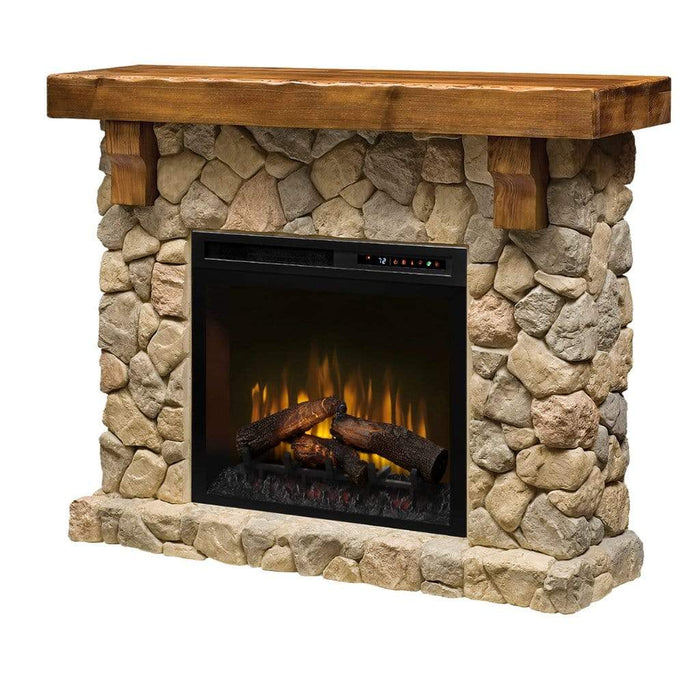 Dimplex Fieldstone Stone Look 55" Freestanding Mantel with 28" Electric Firebox GDS28L8-904ST