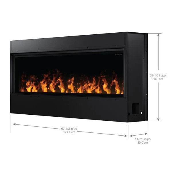 Dimplex Opti-Myst 66" Linear Electric Fireplace OLF66-AM With Acrylic Ice and Driftwood Media