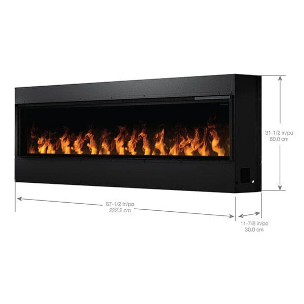 Dimplex Opti-Myst 86" Linear Electric Fireplace OLF86-AM With Acrylic Ice and Driftwood Media