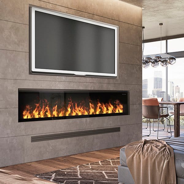 Dimplex Opti-Myst 86" Linear Electric Fireplace OLF86-AM With Acrylic Ice and Driftwood Media