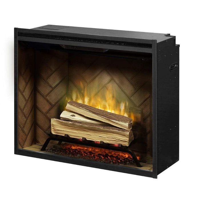 Dimplex Revillusion Weathered Concrete 30" Built-In Electric Firebox With Single Pane Glass &  Plug Kit - 500002389 (RBF30WC-FG)