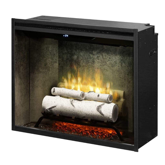 Dimplex Revillusion Weathered Concrete 30" Built-In Electric Firebox With Single Pane Glass &  Plug Kit - 500002389 (RBF30WC-FG)