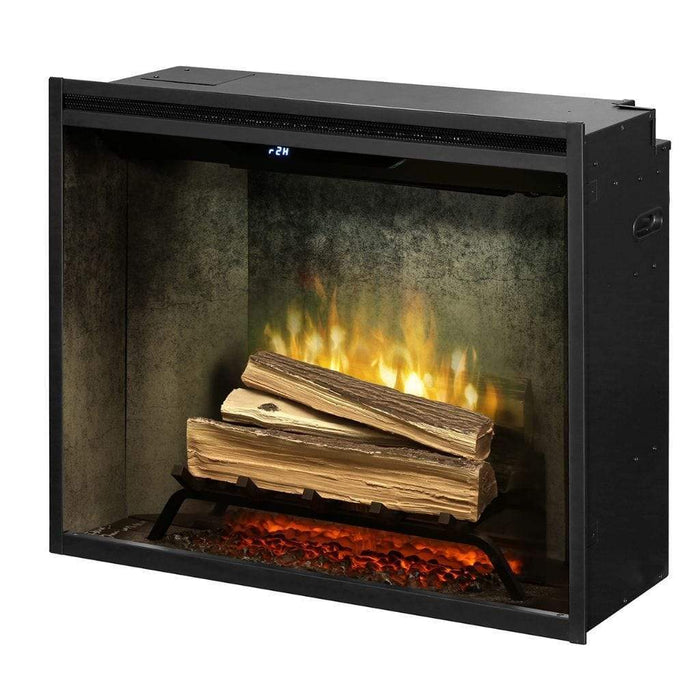 Dimplex Revillusion Herringbone 30" Built-In Electric Firebox With Single Pane Glass & Plug Kit