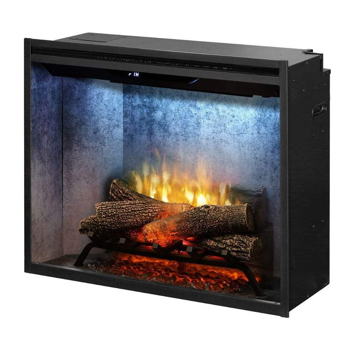 Dimplex Revillusion Herringbone 30" Built-In Electric Firebox With Single Pane Glass & Plug Kit