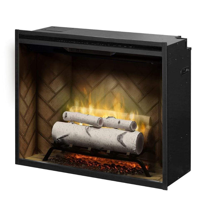 Dimplex Revillusion Weathered Concrete 30" Built-In Electric Firebox With Single Pane Glass &  Plug Kit - 500002389 (RBF30WC-FG)