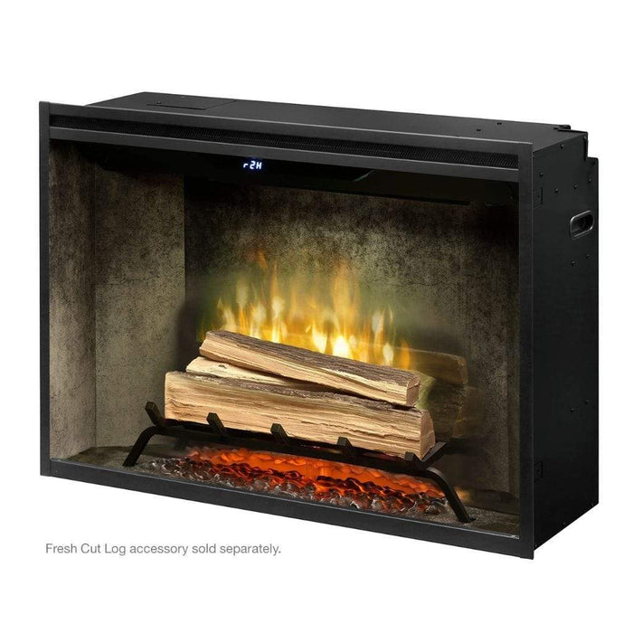 Dimplex Revillusion Herringbone 36" Built-In Electric Firebox W/ Single Pane Glass & Plug Kit - 500002400