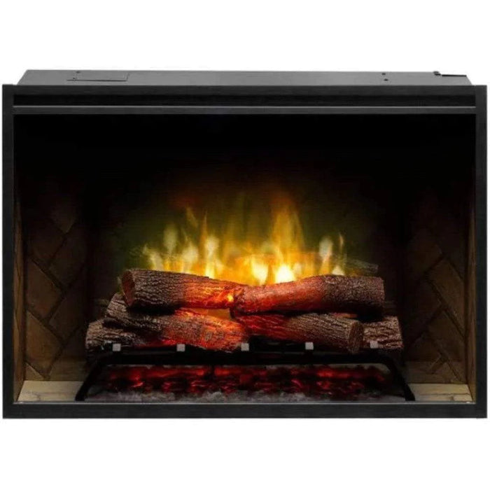 Dimplex Revillusion Herringbone 36" Built-In Electric Firebox W/ Single Pane Glass & Plug Kit - 500002400