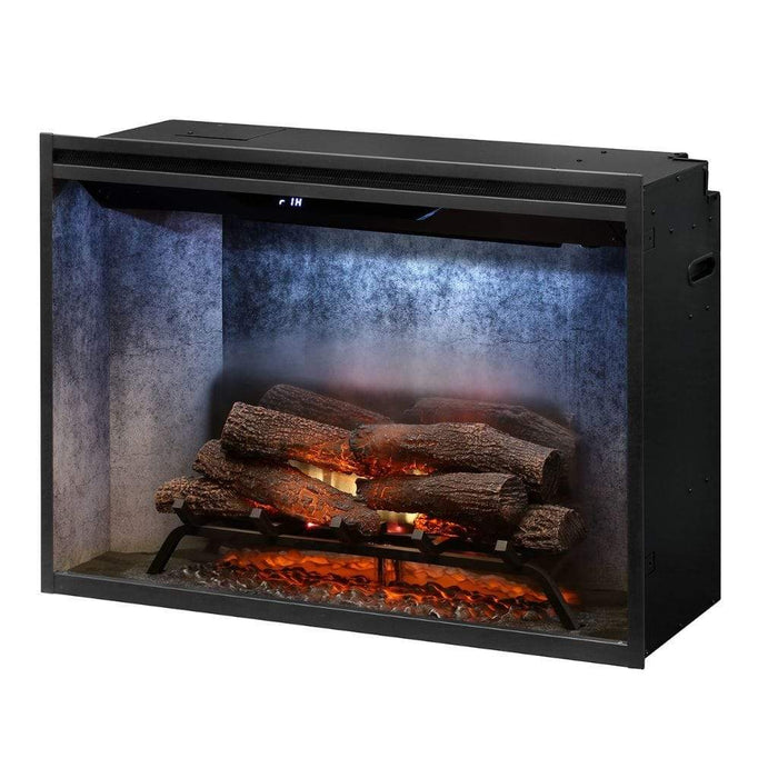 Dimplex Revillusion Weathered Concrete 36" Built-In Electric Firebox With Single Pane Glass &  Plug Kit - 500002401 (RBF36WC-FG)