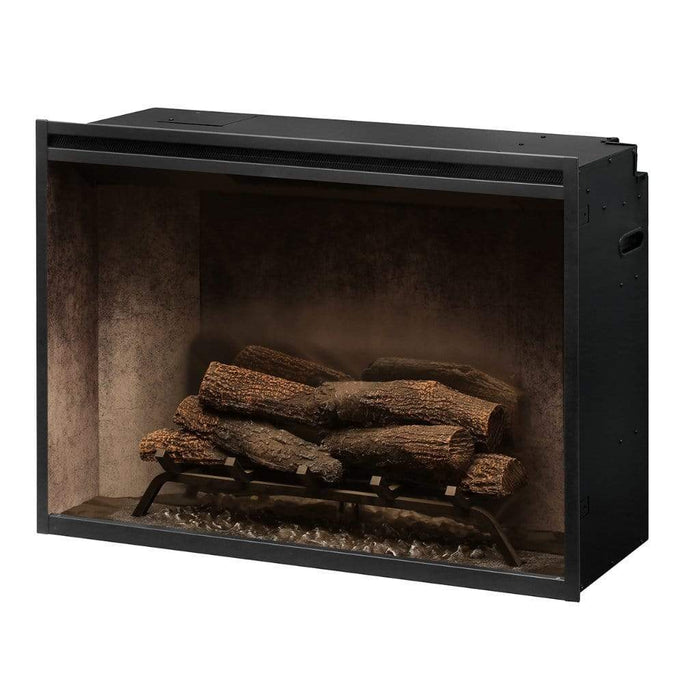 Dimplex Revillusion Weathered Concrete 36" Built-In Electric Firebox With Single Pane Glass &  Plug Kit - 500002401 (RBF36WC-FG)