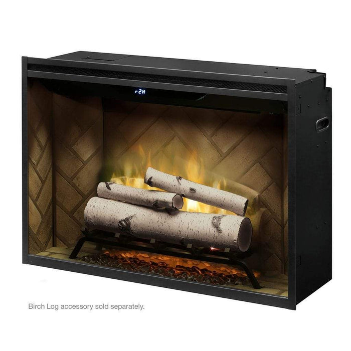 Dimplex Revillusion Weathered Concrete 36" Built-In Electric Firebox With Single Pane Glass &  Plug Kit - 500002401 (RBF36WC-FG)