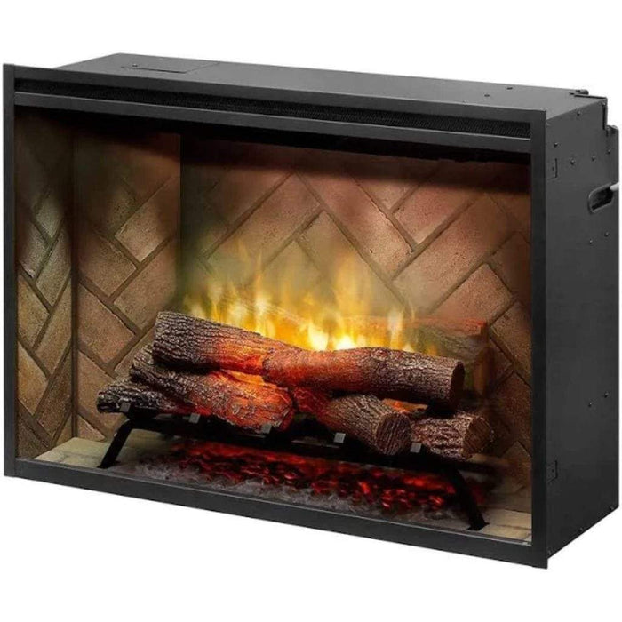 Dimplex Revillusion Weathered Concrete 36" Built-In Electric Firebox With Single Pane Glass &  Plug Kit - 500002401 (RBF36WC-FG)