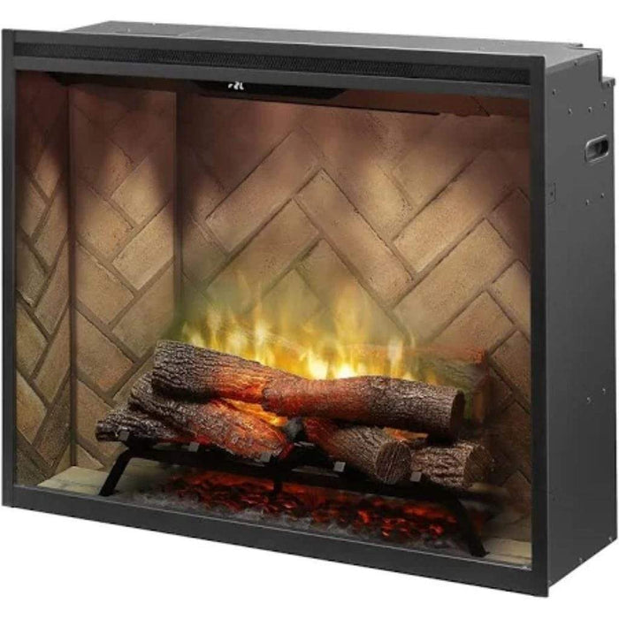 Dimplex Revillusion Herringbone 36" Portrait Built-In Electric Firebox W/ Single Pane Glass & Plug Kit - 50002398 (RBF36P-FG)