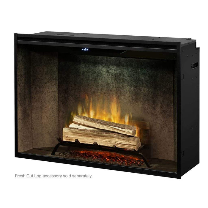 Dimplex Revillusion Herringbone 42" Built-In Electric Firebox W/ Single Pane Glass & Plug Kit - 500002410 (RBF42-FG)