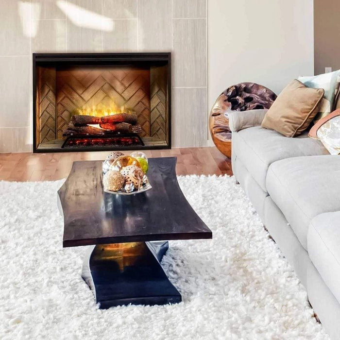 Dimplex Revillusion Herringbone 42" Built-In Electric Firebox W/ Single Pane Glass & Plug Kit - 500002410 (RBF42-FG)