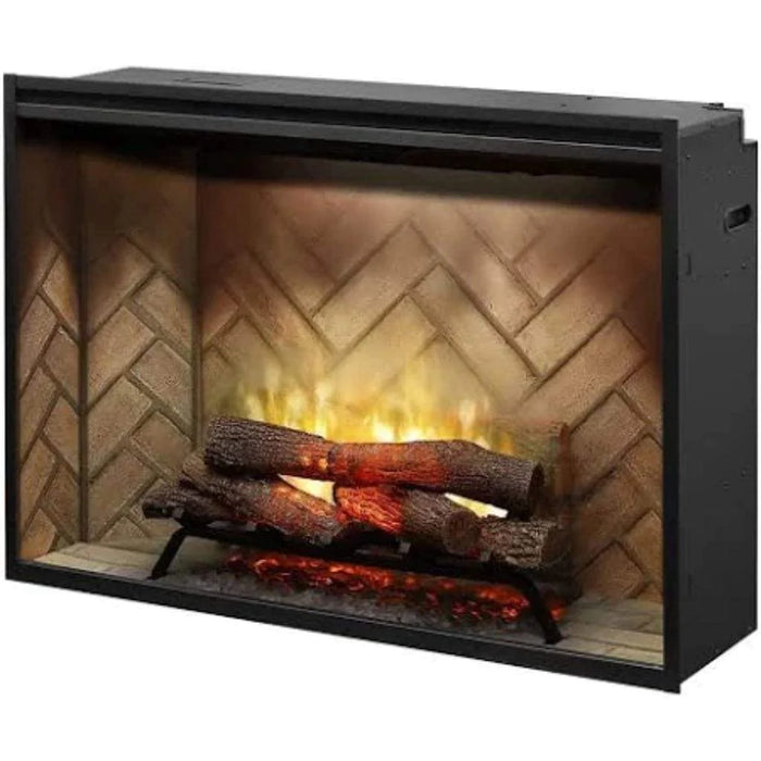 Dimplex Revillusion Herringbone 42" Built-In Electric Firebox W/ Single Pane Glass & Plug Kit - 500002410 (RBF42-FG)