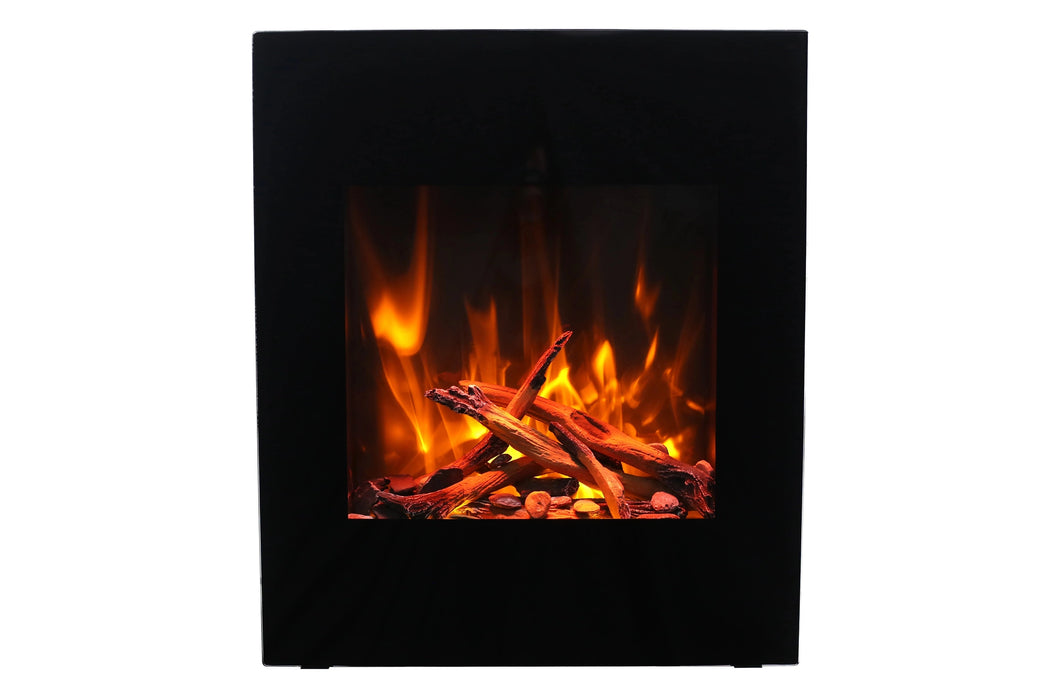 Amantii 24" Wall Mount or Built-In Indoor Outdoor Smart Electric Fireplace | WM-BI-2428-VLR-BG