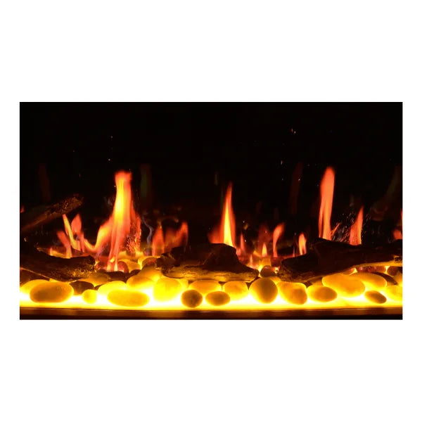 Litedeer Homes Gloria II 78" Silver Seamless Push-in Electric Fireplace - ZEF78VS