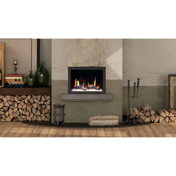 Litedeer Homes LiteStar 33" Crystal Pebble Smart Electric Fireplace Inserts - ZEF38VC-33-Crystal