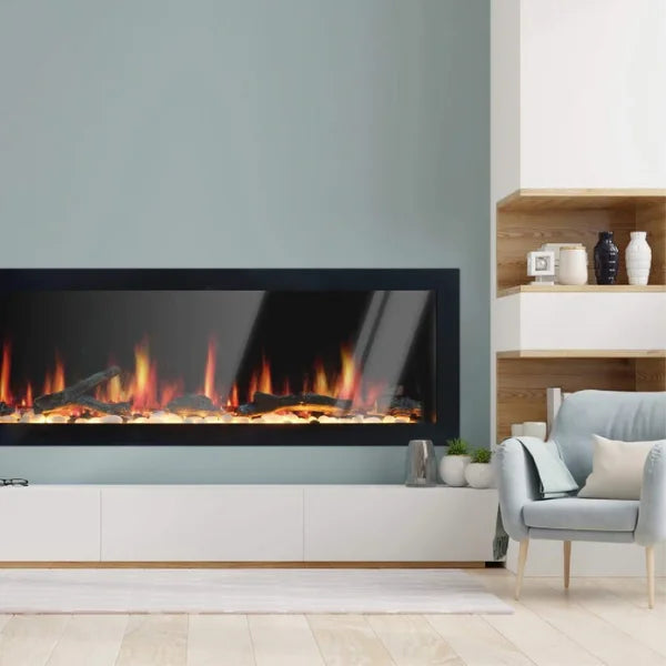 Litedeer 48" Gloria II Push-In Contemporary Smart Linear Vent-Free Built-In Electric Fireplace ZEF48XS