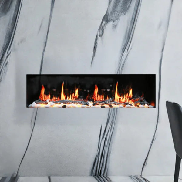 Litedeer 48" Gloria II Push-In Contemporary Smart Linear Vent-Free Built-In Electric Fireplace ZEF48XS