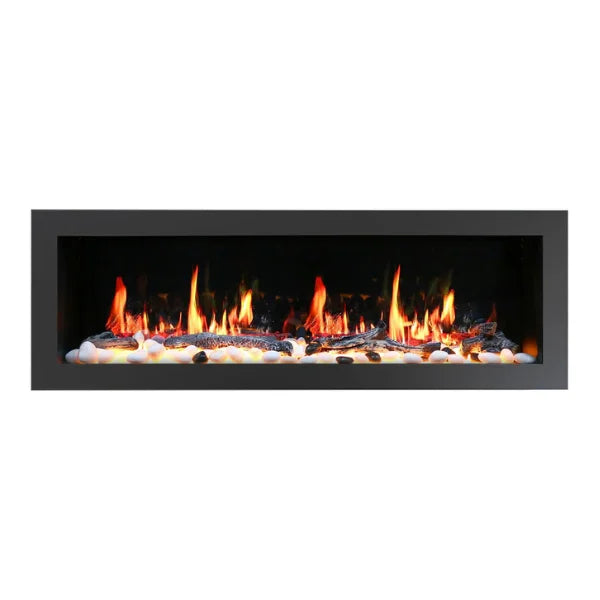 Litedeer 58" Latitude II Push-In Contemporary Smart Linear Vent-Free Built-In Electric Fireplace ZEF58V