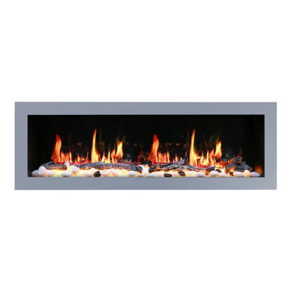 Litedeer 58" Latitude II Push-In Contemporary Smart Linear Vent-Free Built-In Electric Fireplace ZEF58V