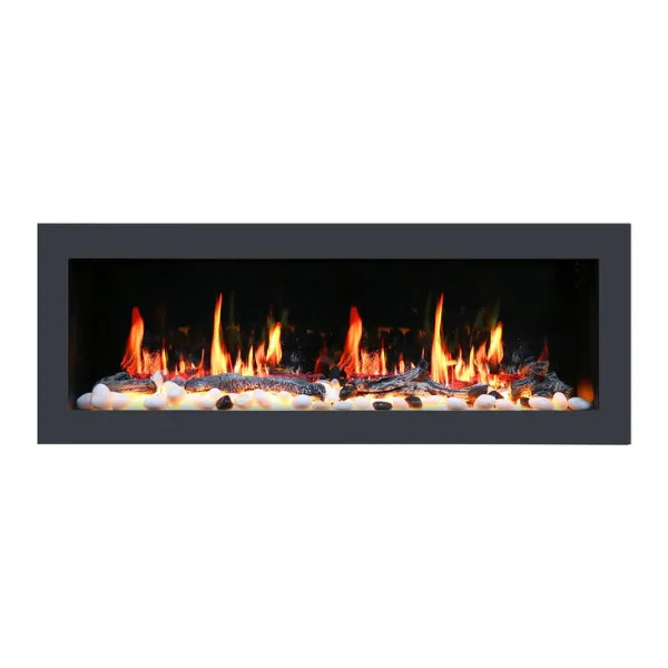 Litedeer 58" Latitude II Push-In Contemporary Smart Linear Vent-Free Built-In Electric Fireplace ZEF58V