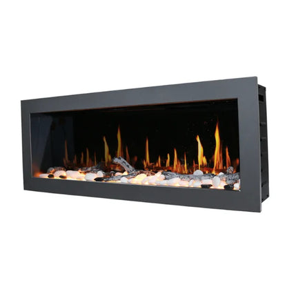 Litedeer 58" Latitude II Push-In Contemporary Smart Linear Vent-Free Built-In Electric Fireplace ZEF58V