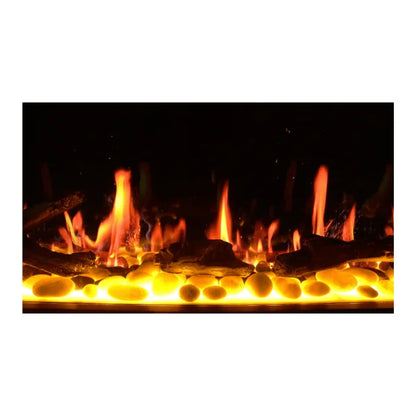 Litedeer Homes Gloria II 58" Silver Seamless Push-in Electric Fireplace - ZEF58VS