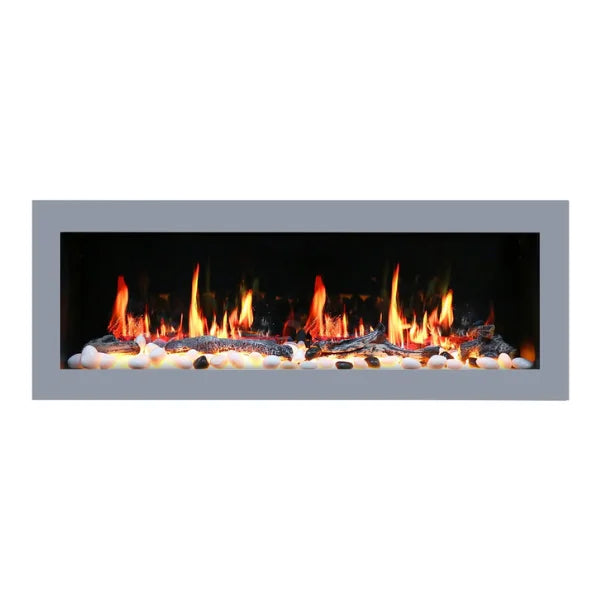 Litedeer Gloria II 68" Seamless Push-in Electric Smart Linear Vent-Free Built-In Electric Fireplace ZEF68XS