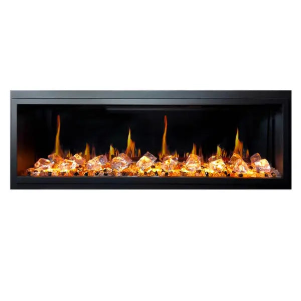 Litedeer Homes Latitude 45" Ultra Slim Built-in Electric Fireplace With Acrylic Crushed Ice Rocks - ZEF45XC