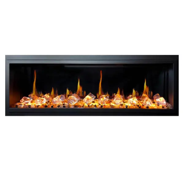 Litedeer Homes Latitude 45" Ultra Slim Built-in Electric Fireplace With Acrylic Crushed Ice Rocks - ZEF45XC