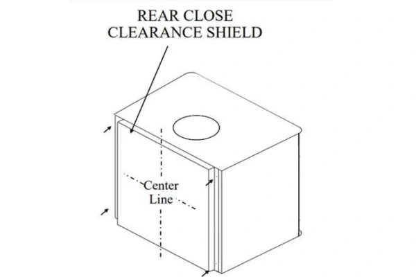 Buck Stove 22" Close Clearance Shields For Model 74 Stoves