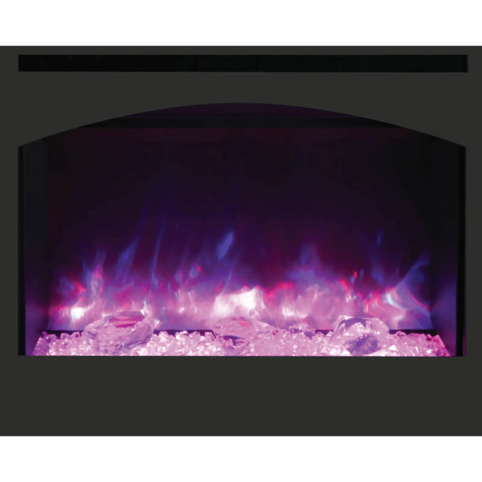 Amantii Zero Clearance 31" Built-In Electric Fireplace With Arched Surround | ZECL-31-3228-STL-ARCH