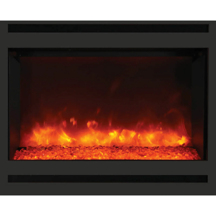 Amantii Zero Clearance 31" Built-In Electric Fireplace With Square Surround | ZECL-31-3228-STL-STL-SQ