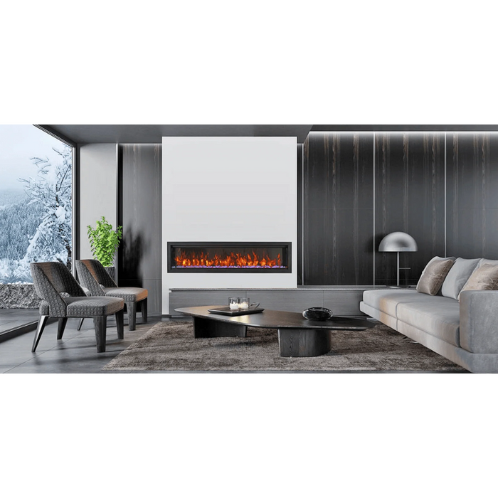 Amantii Symmetry Xtra Tall Bespoke 100" Indoor Outdoor Built-In Smart Electric Fireplace | SYM-100-XT-BESPOKE