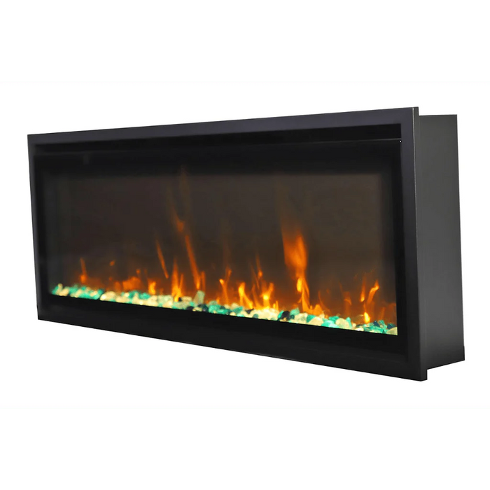 Amantii Symmetry Xtra Slim 50" Indoor Outdoor Built-In Smart Electric Fireplace | SYM-SLIM-50