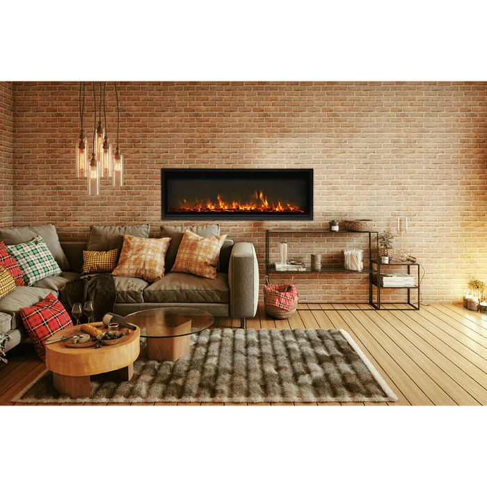 Amantii Symmetry Xtra Slim 50" Indoor Outdoor Built-In Smart Electric Fireplace | SYM-SLIM-50