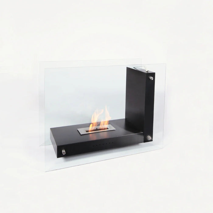 The Bio Flame Allure 47" Stainless Steel Freestanding Ethanol Fireplace