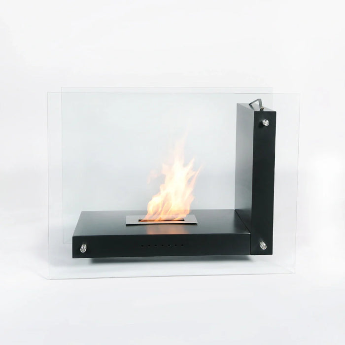 The Bio Flame Allure 47" Stainless Steel Freestanding Ethanol Fireplace