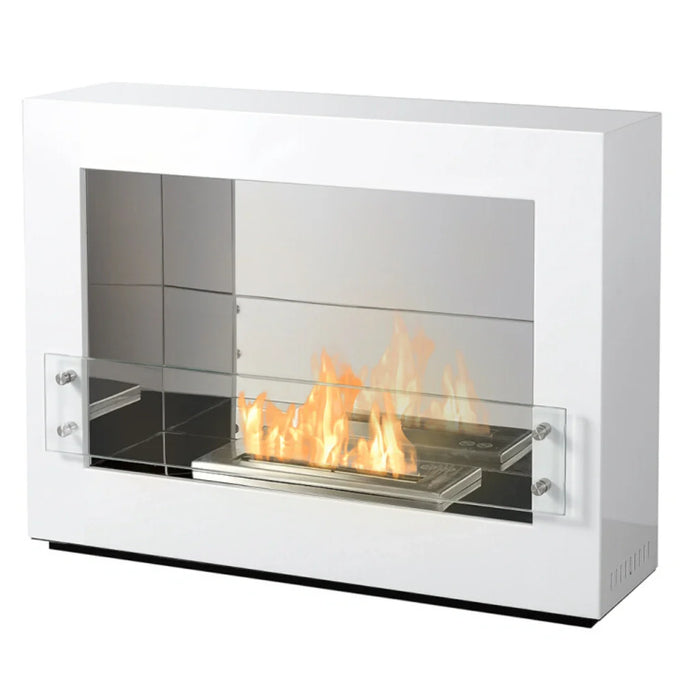 The Bio Flame Rogue 2.0 Single Sided 36" White Ethanol Fireplace