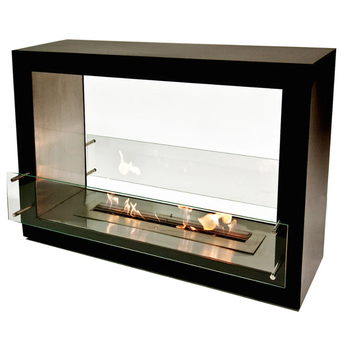 The Bio Flame Sek XL 53" White Freestanding Ethanol Fireplace