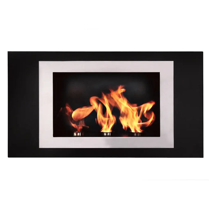 The Bio Flame Lorenzo 45" Stainless Steel Wall Mounted Ethanol Fireplace