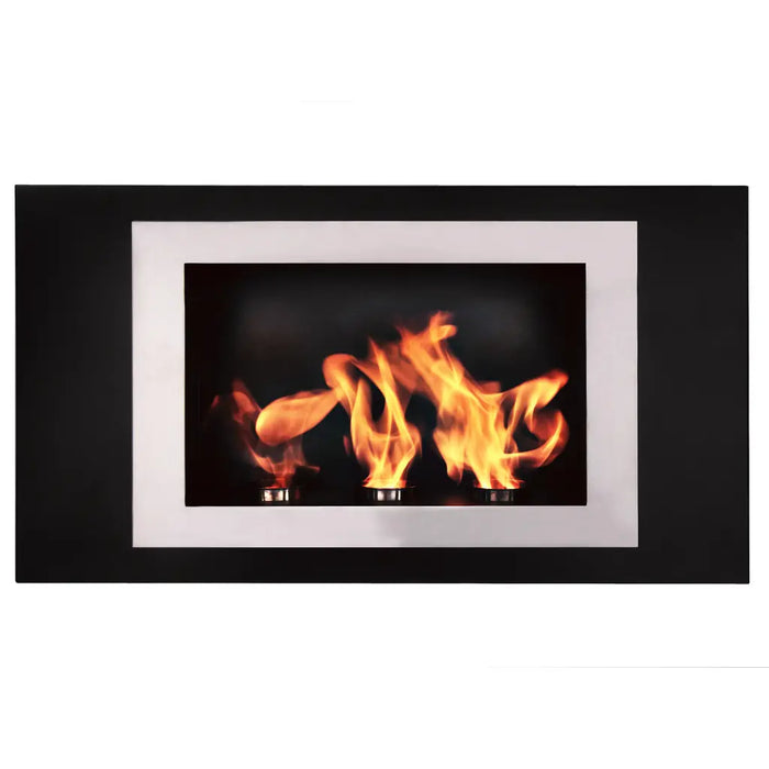 The Bio Flame Lorenzo 45" Stainless Steel Recessed Ethanol Fireplace