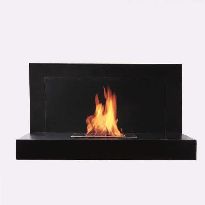 The Bio Flame Lotte 35" Stainless Steel Wall Mounted Ethanol Fireplace